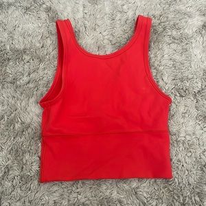 Carnation red lululemon reversible tank top